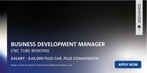 Business Development Manager - CNC Tube Bending - Midlands